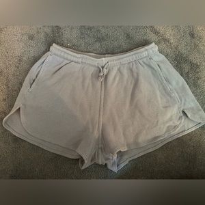 Light Blue O/S Waffle Shorts